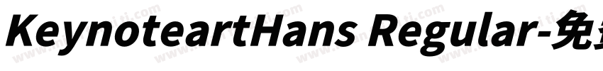 KeynoteartHans Regular字体转换